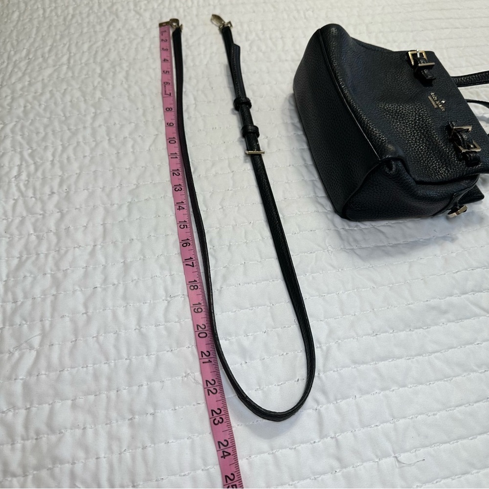 Kate Spade Black and Gold Pebbled Leather Crossbody Bag - Picture 10 of 12